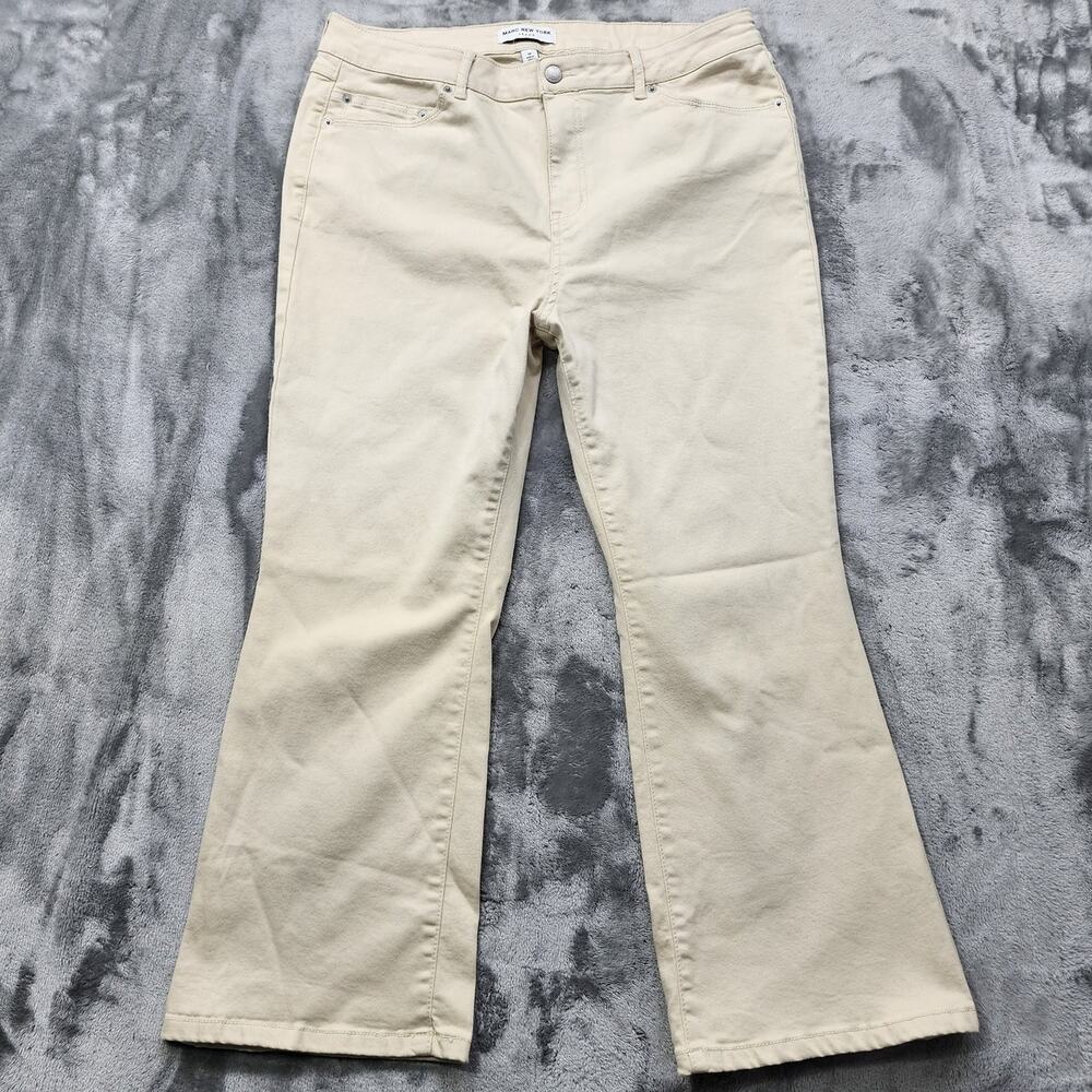 Marc New‎ York Jeans Womens 16 Beige Ecru High Rise Bootcut Stretch Denim Casual